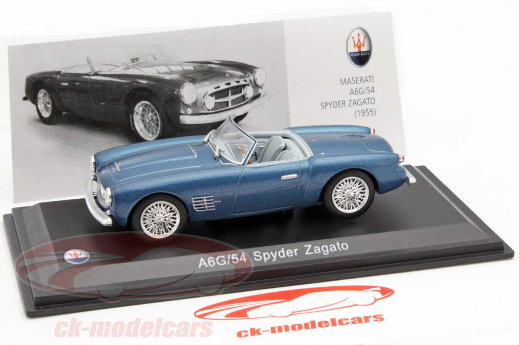 Maserati A6G/54 Spyder Zagato year 1955 blue 1:43 Leo Models