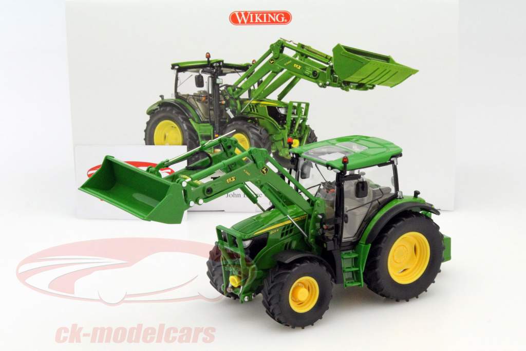 John Deere 6125R Traktor mit Frontlader grün 1:32 Wiking