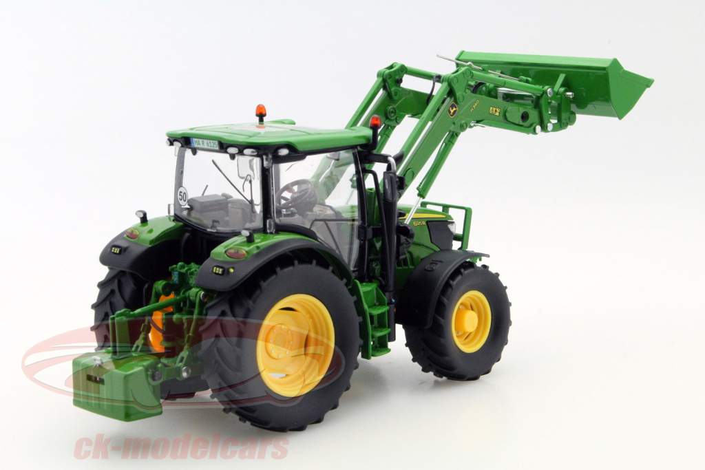 John Deere 6125R traktor med Frontlæssere grøn 1:32 Wiking