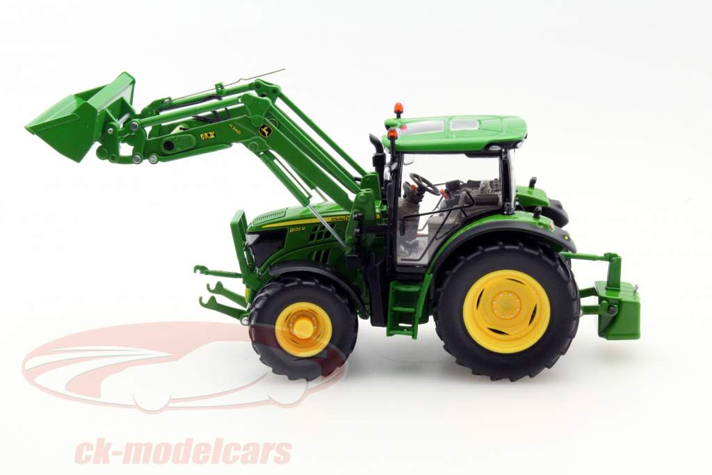John Deere 6125R traktor med Frontlæssere grøn 1:32 Wiking