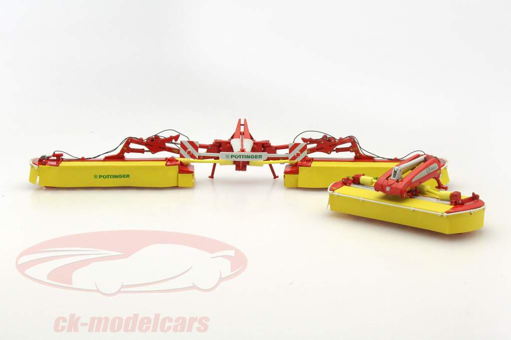 Wiking 1:32 Pöttinger Mähwerk Novacat V10 黄/ 红7341 模型