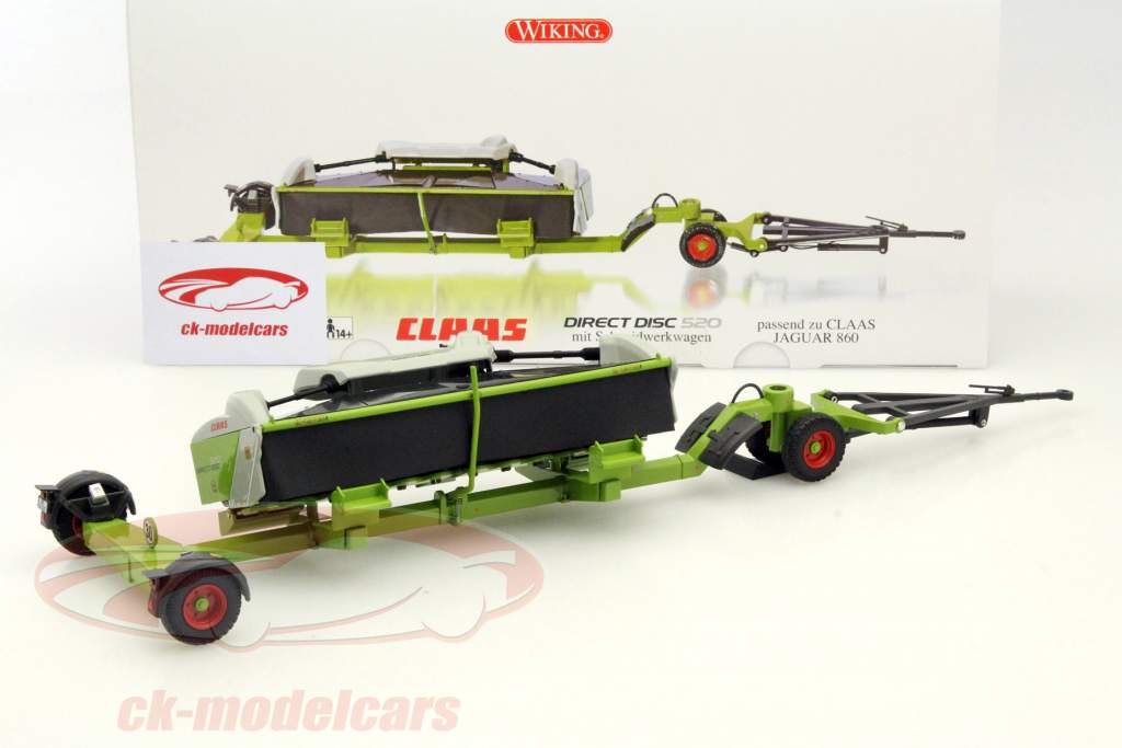 Claas Direct Disc 520 with Header trailer green 1:32 Wiking