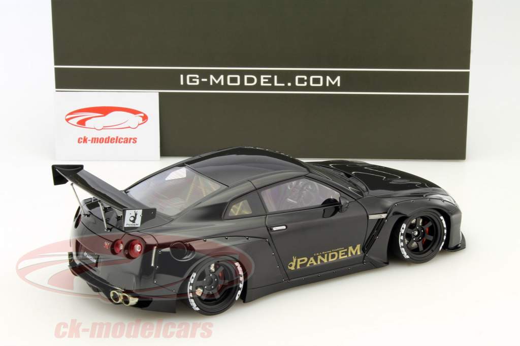 R35 GT-R イグニッションモデル 1/18 PANDEM 1/18 Ignition Model Pandem R35 GT-R Matt Gray 2 w/ Box From