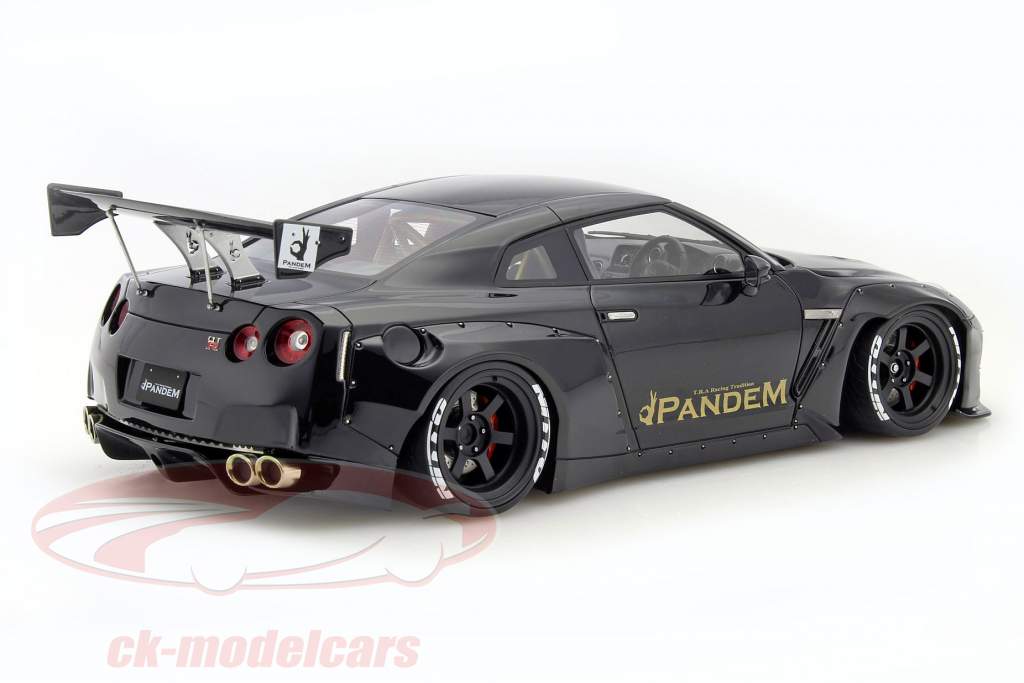 新しい季節 Ignition Model car model IG1005 black GT-R R35 Pandem 1:18 ミニカー