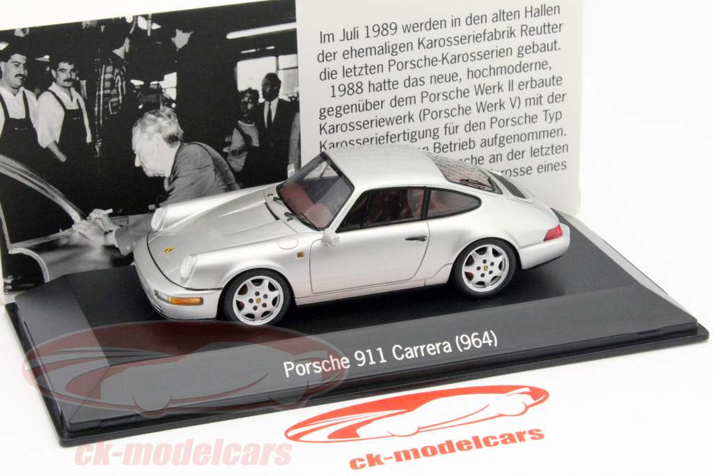 Porsche 911 Carrera (964) argento 1:43 Spark
