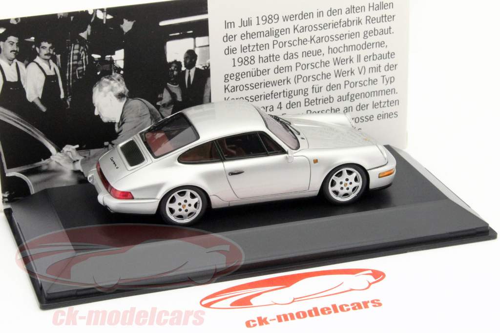 Porsche 911 Carrera (964) argent 1:43 Spark