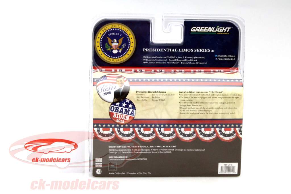 凯迪拉克 豪华轿车~The Beast 2009年 黑色 1:43 绿光 Greenlight