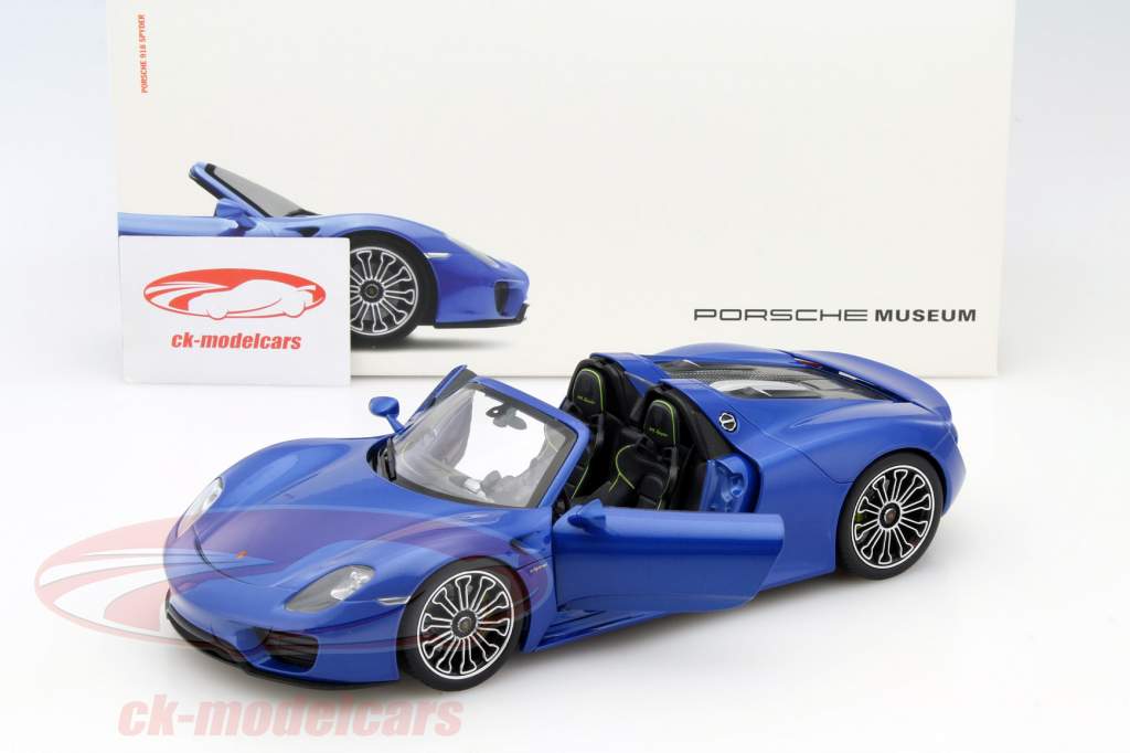 Porsche 918 Spyder saphir bleu 1:18 Welly