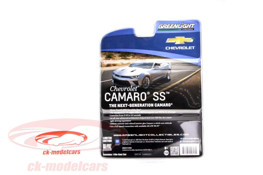 Chevrolet Camaro SS year 2016 blue 1:64 Greenlight