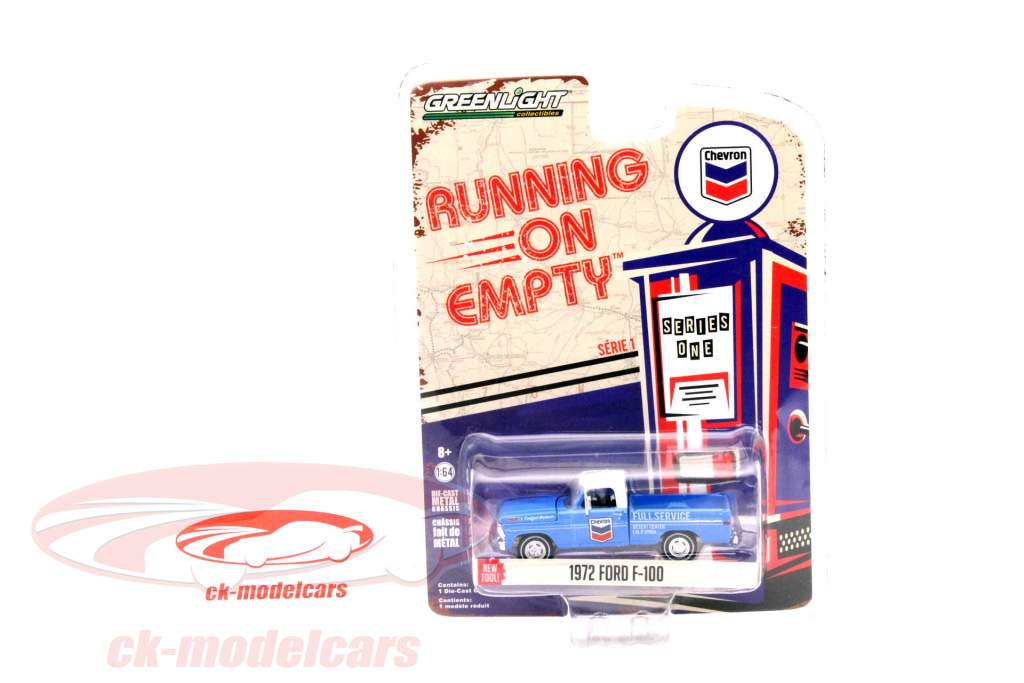 Ford F-100 Chevron år 1972 blå 1:64 Greenlight