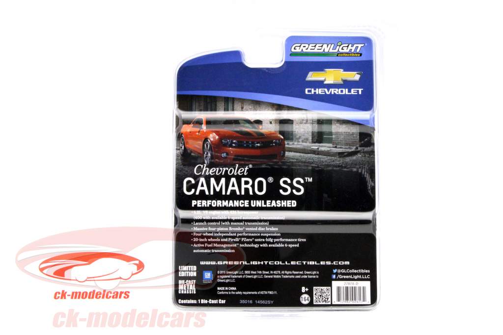 Chevrolet Camaro SS anno 2012 grigio 1:64 Greenlight