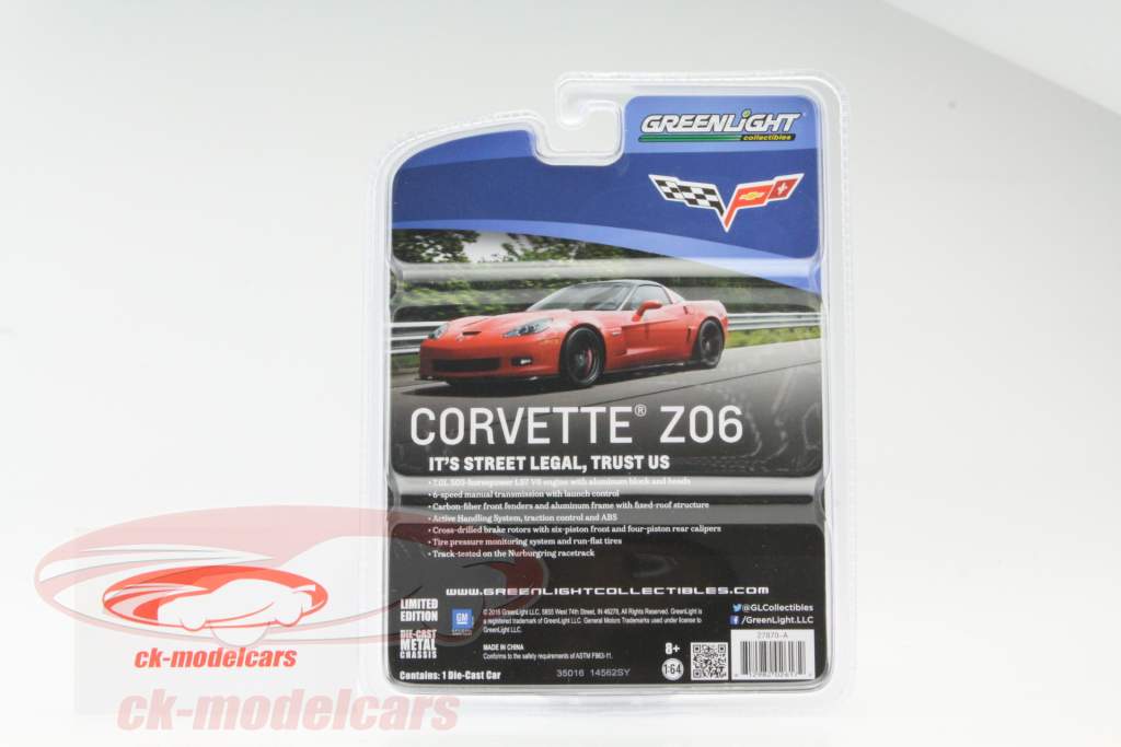 Chevrolet Corvette Z06 jaar 2012 rood 1:64 Greenlight