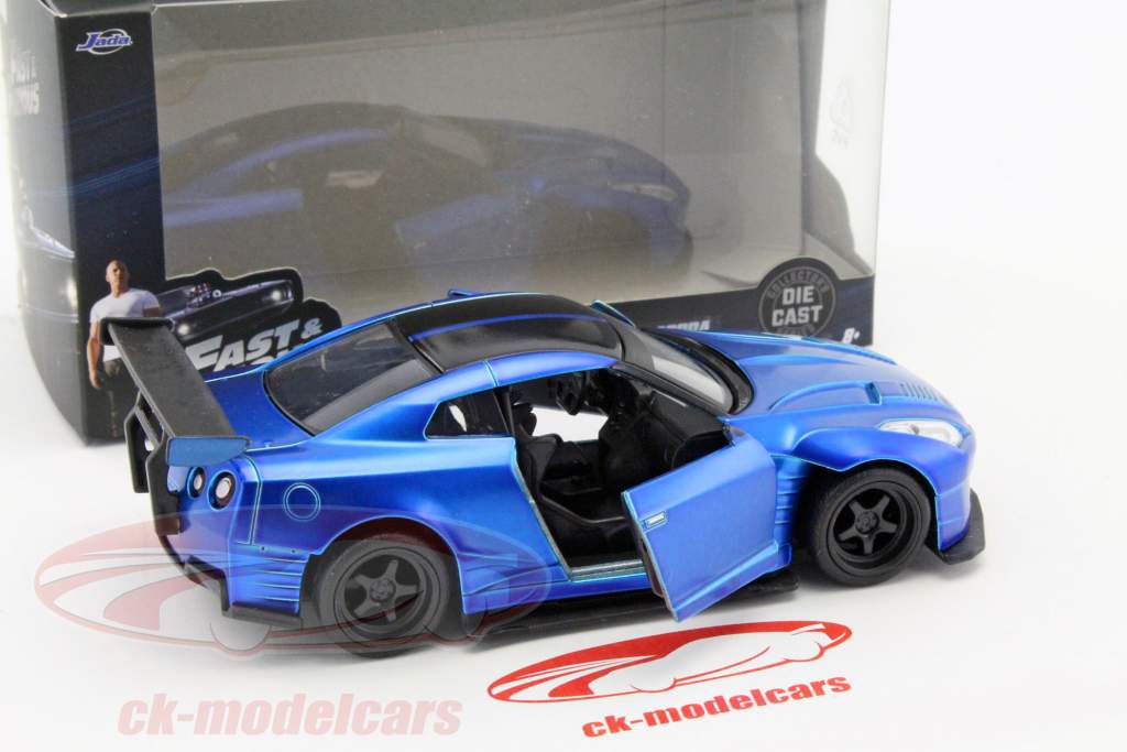 Brian's Nissan GT-R (R35) 建造年份 2009 Fast and Furious 蓝 1:32 Jada Toys