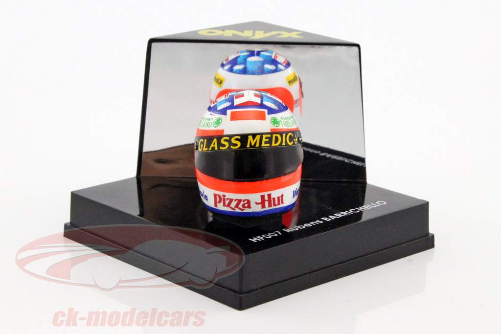 Rubens Barrichello fórmula 1 capacete 1:12 Onyx