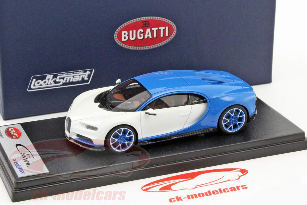 Bugatti Chiron 车展 日内瓦 2016 白 / 蓝 1:43 LookSmart