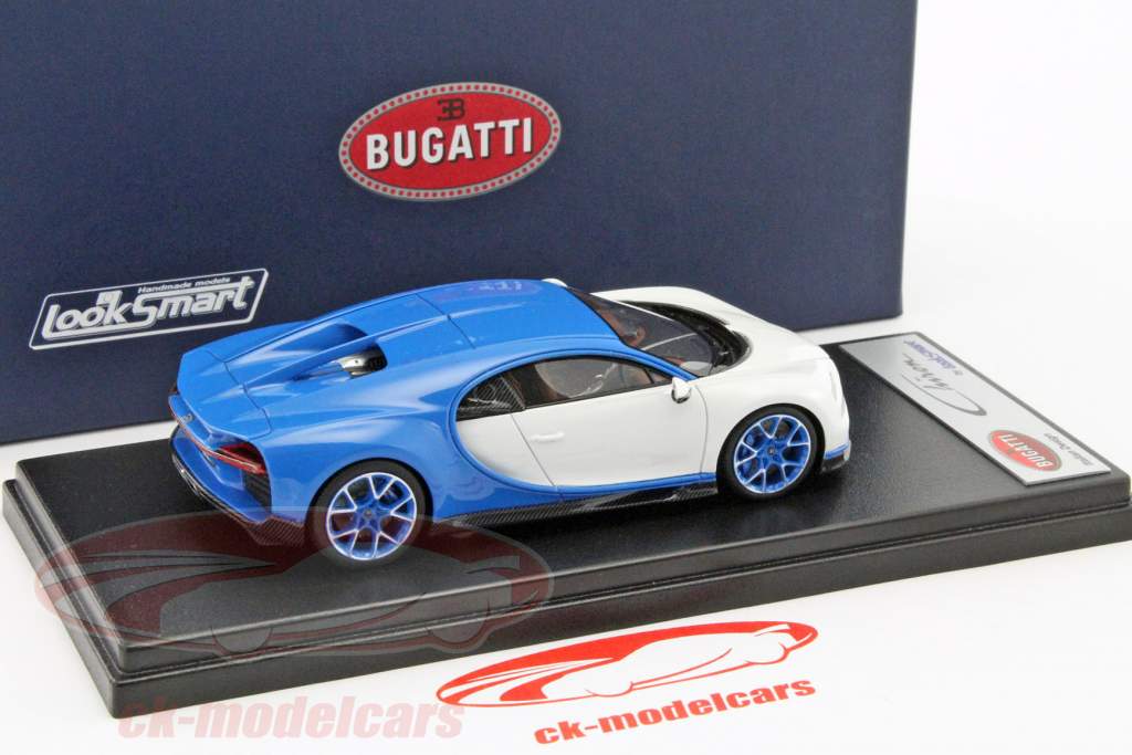 Bugatti Chiron motor Show Genève 2016 wit / blauw 1:43 LookSmart