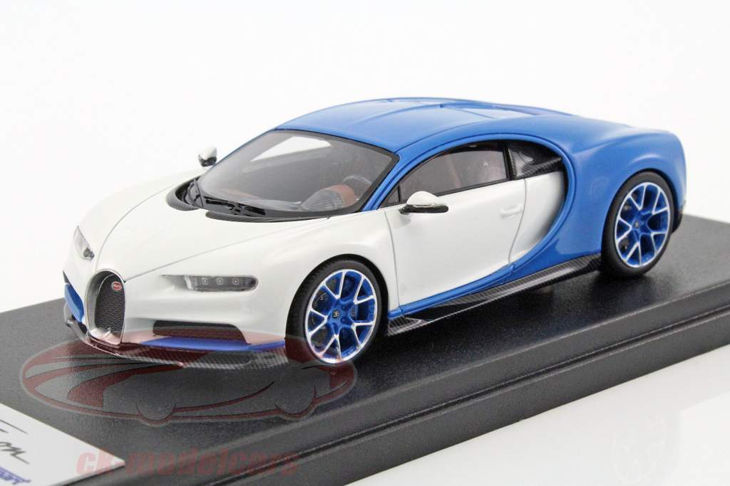 Bugatti Chiron Motor Show Genebra 2016 branco / azul 1:43 LookSmart