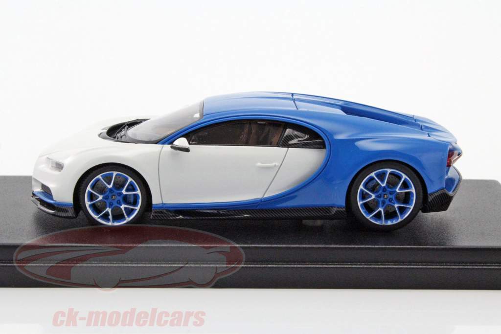 Bugatti Chiron motor Show Genève 2016 wit / blauw 1:43 LookSmart