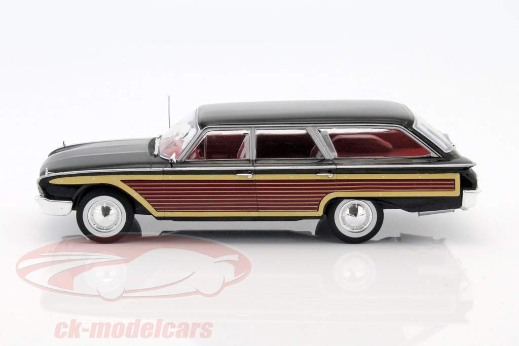 Ford Country Squire med træ-look sort 1:18 Model Car Group