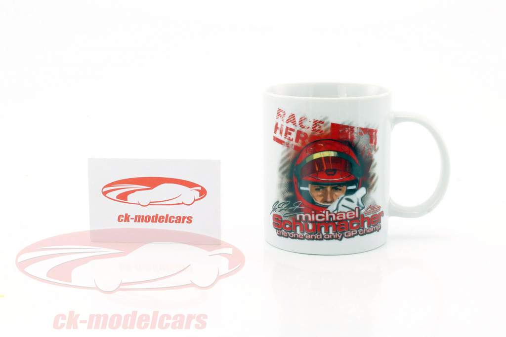 Michael Schumacher kop Challenge wit / rood