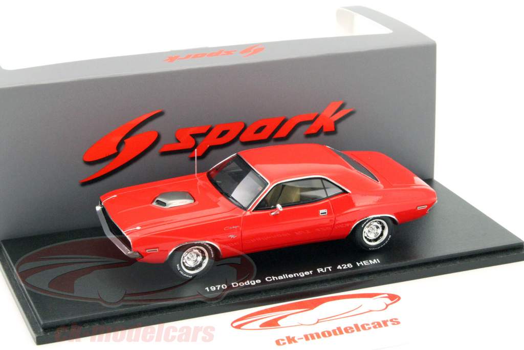 Dodge Challenger RT 426 Hemi Opførselsår 1970 rød 1:43 Spark