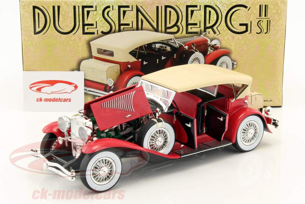 Düsenberg II SJ année de construction 1934 rouge / noir 1:18 Greenlight