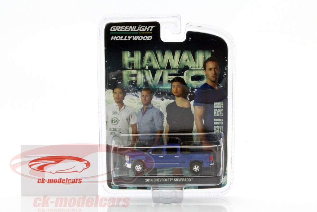 Chevrolet Silverado Сериал Hawaii Five-0 2010 синий 1:64 Greenlight
