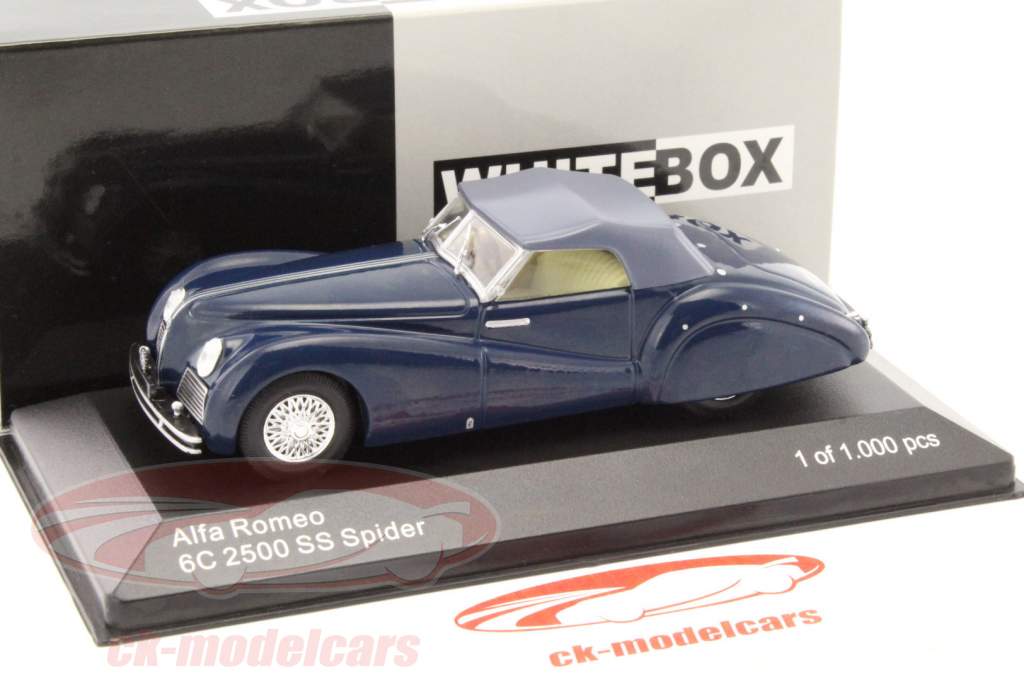 Alfa Romeo 6C 2500 SS Spider темно-синий 1:43 WhiteBox