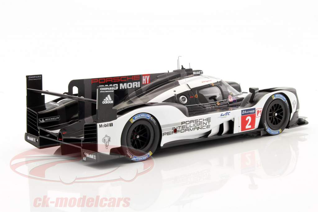 Porsche 919 Hybrid #2 Winner 24h LeMans 2016 Lieb, Dumas, Jani with Showcase 1:18 Spark