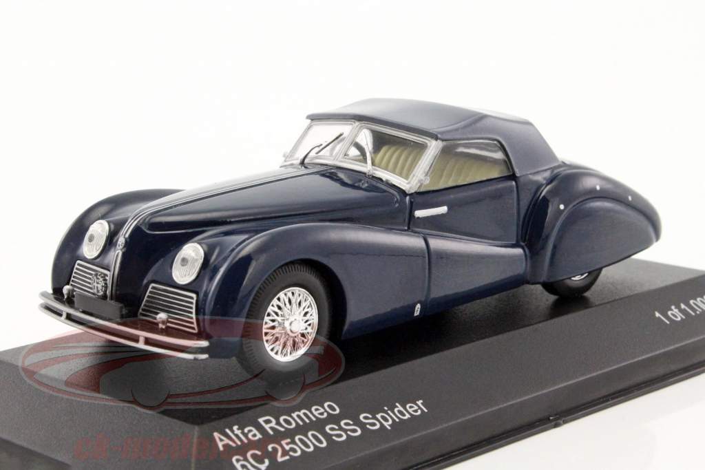 Alfa Romeo 6C 2500 SS Spider dunkelblau 1:43 WhiteBox