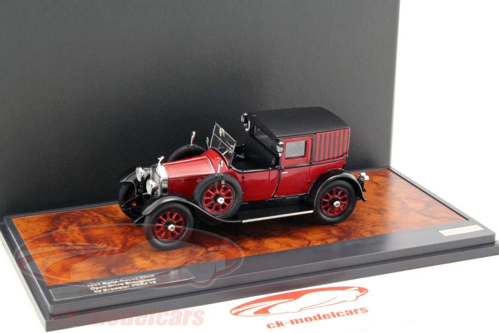 Rolls Royce 20HP Open Drive Brougham by Brewster año 1927 rojo / negro 1:43 Matrix