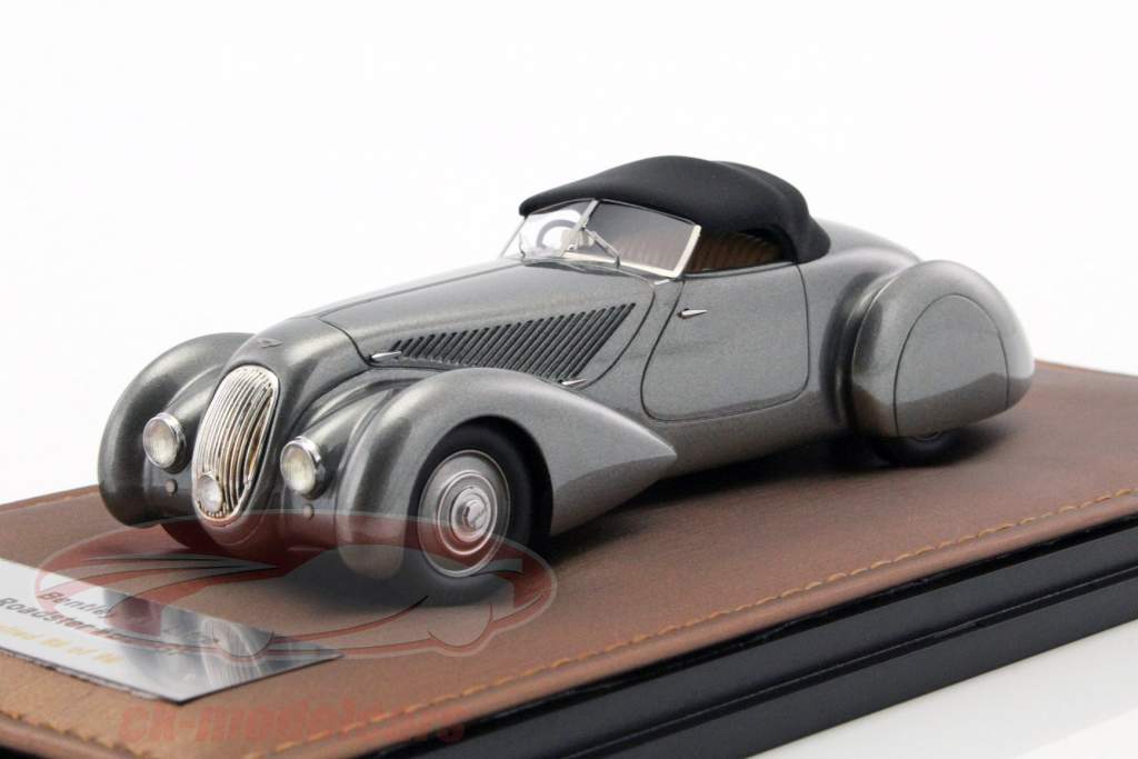 Bentley 4,25 Litre Roadster (closed) серый металлический 1:43 GLM