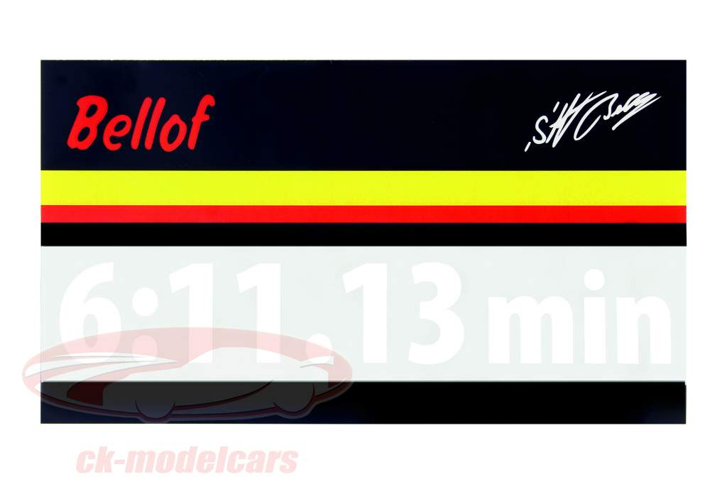 Stefan Bellof sticker opnemen lap 6:11.13 min wit 120 x 25 mm