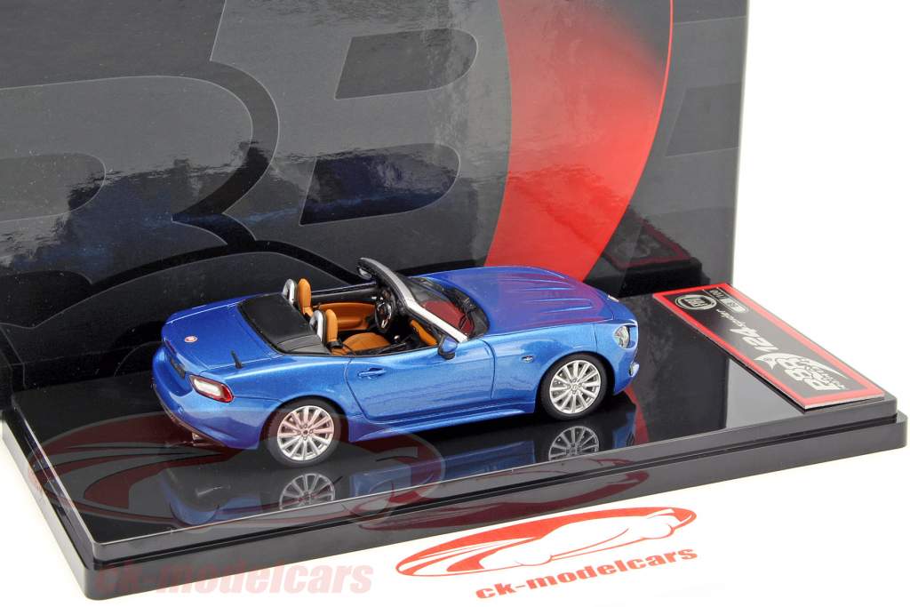 Fiat 124 Spider Convertible синий металлический 1:43 BBR