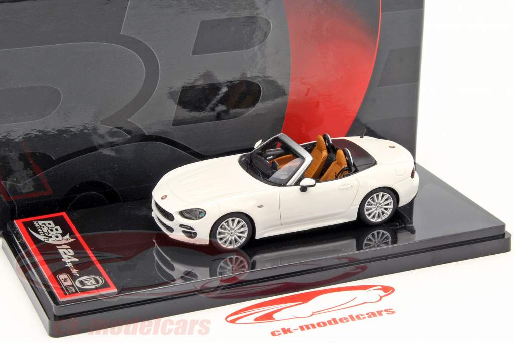 Fiat 124 Spider Convertible white 1:43 BBR