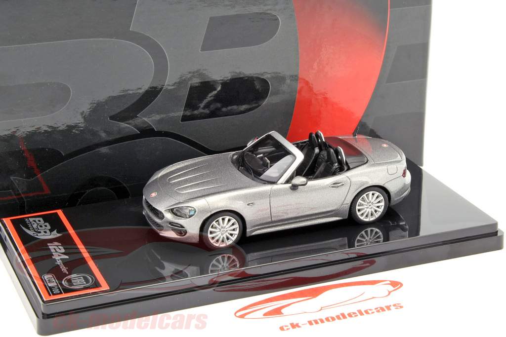 Fiat 124 Spider Convertible silber metallic 1:43 BBR