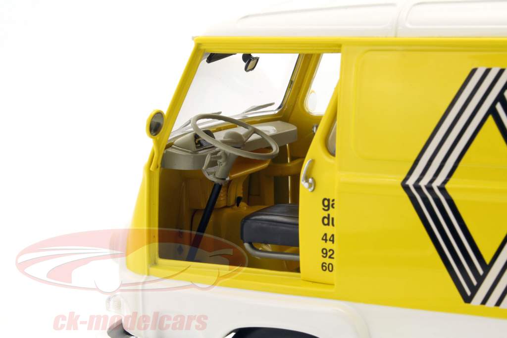 Renault Estafette Assistance Renault ano 1972 amarelo / branco 1:18 Norev