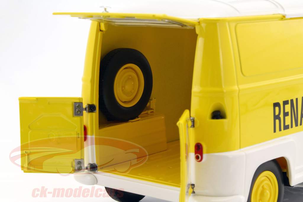Renault Estafette Assistance Renault ano 1972 amarelo / branco 1:18 Norev
