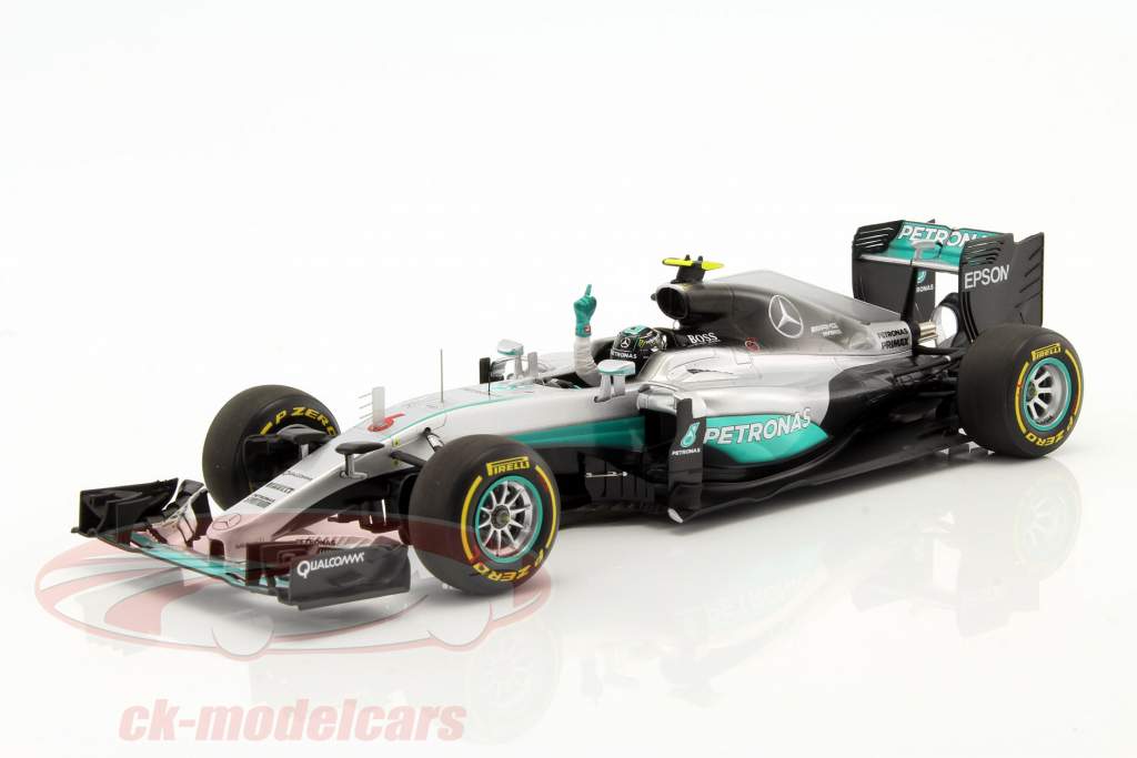 Nico Rosberg Mercedes F1 W07 Hybrid #6 verdensmester Abu Dhabi GP F1 2016 1:18 Spark