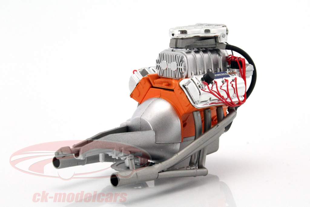 Blown Hemi Engine oranje / zilver 1:18 GMP