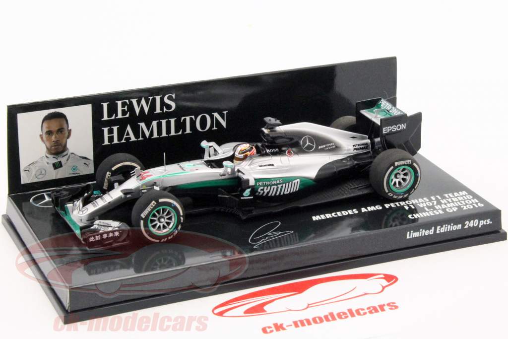 Minichamps 1:43 Lewis Hamilton Mercedes F1 W07 Hybrid #44