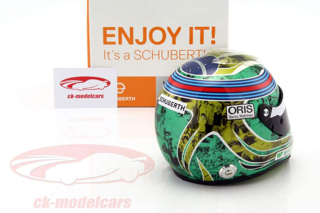 Felipe Massa Williams FW38 GP Brasilien formula 1 2016 Almost final race helmet 1:2 Schuberth