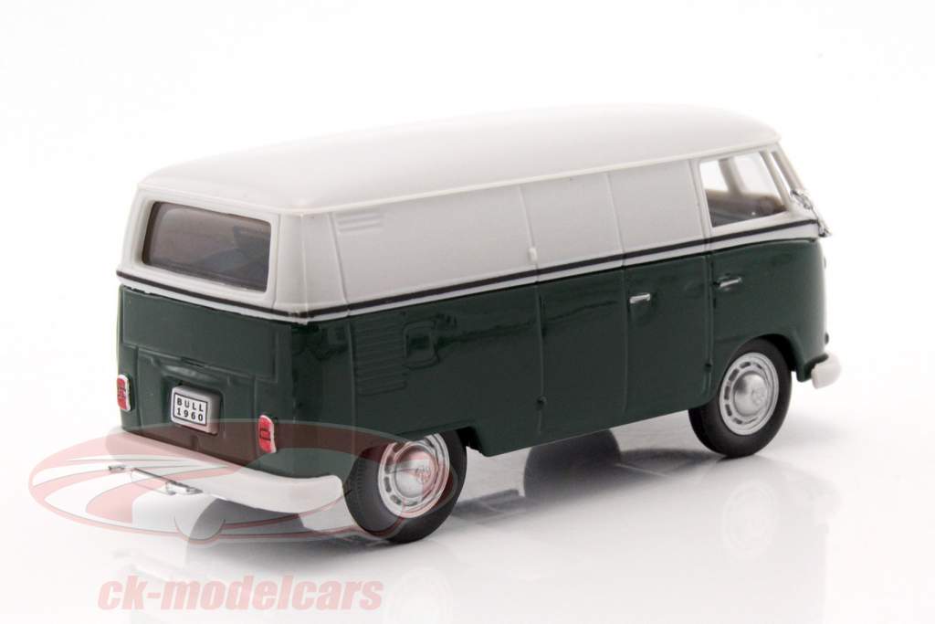 Volkswagen VW T1 Kastenwagen dunkelgrün / weiß 1:43 Cararama