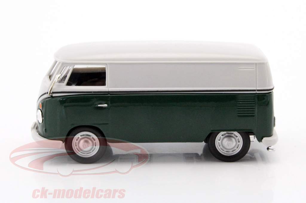 Volkswagen VW T1 Kastenwagen dunkelgrün / weiß 1:43 Cararama
