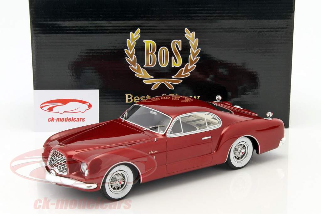 Chrysler D Elegance year 1953 dark red metallic 1:18 BoS-Models