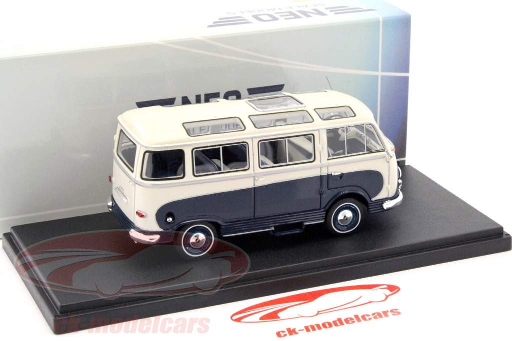 Ford Taunus トランジット パノラマ バス ブルー / 白 1:43 Neo