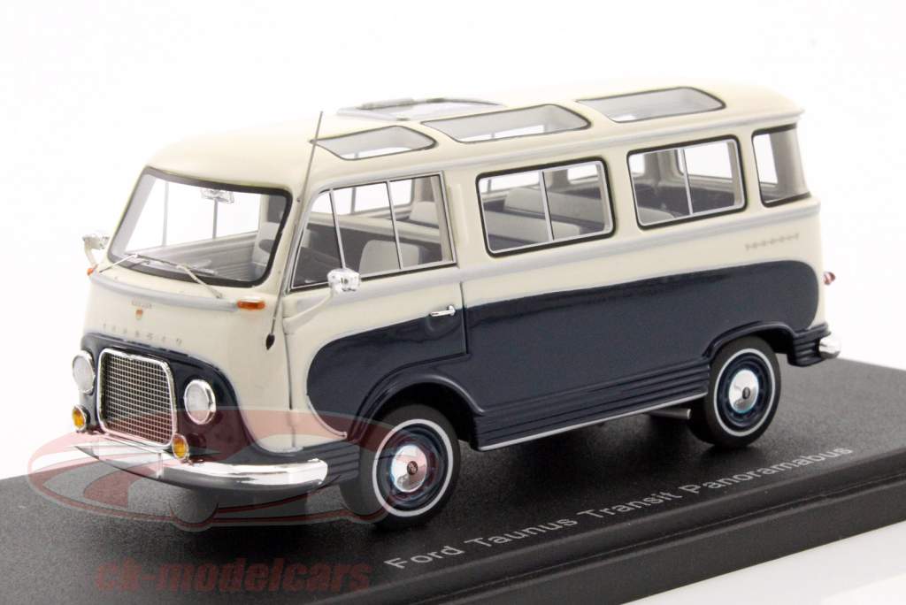 Ford Taunus トランジット パノラマ バス ブルー / 白 1:43 Neo