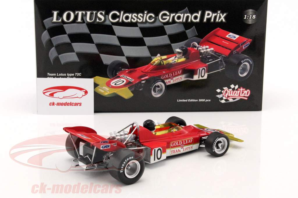 Quartzo 1:18 Jochen Rindt Lotus 72C #10 World Champion