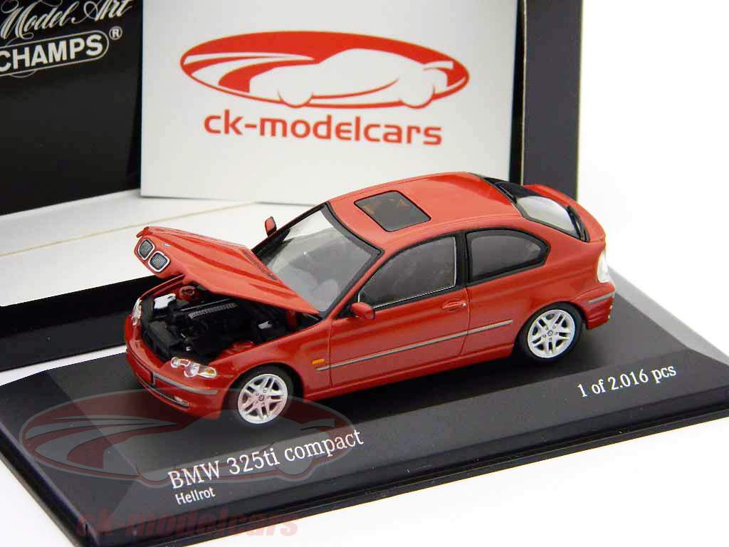 BMW 325ti Compact (E46) 2000 + lumière rouge / lightred 1:43 Minichamps