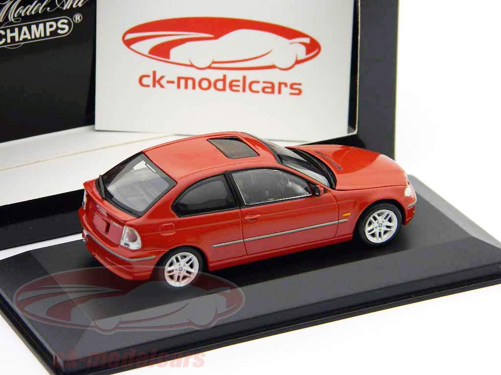 BMW 325ti Compact (E46) 2000 + lumière rouge / lightred 1:43 Minichamps